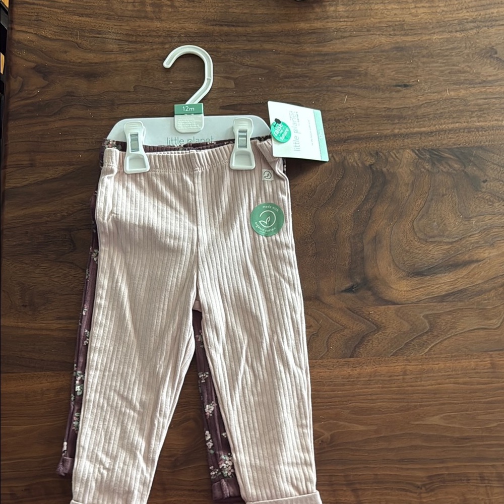 Little Planet Kids Ribbed Leggings - Soft Pink